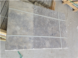 Silver Travertine Tiles, Turkey Grey Travertine