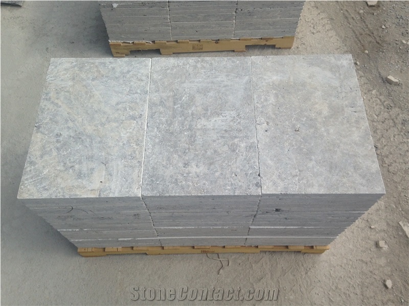 Silver Travertine Tiles, Turkey Grey Travertine