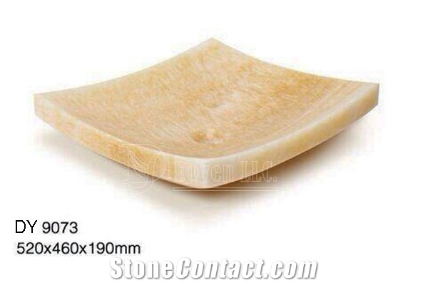 Cheap Bowls, Wholesale Sinks, Distributed Basins, Resin Yellow Marble Vessel Sinks, Crystal Yellow Farm Basins, Factory Nature Stone Sinks, Manufactured Cheap Square Wash Basins