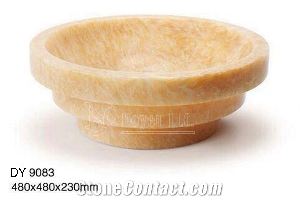 China Resin Yellow Onyx Bathroom Vanity Vessels, Distributor Basins, Cheap Bowls & Onxy Sinks, Wholesale Wash Basins