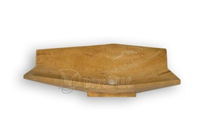 Golden Sandstone Bathroom Vanity Vessel Sinks, Distributor Basins, Cheap Bowls & Marble Sinks, Wholesale Wash Basins