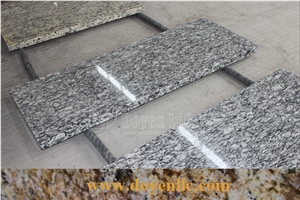 Spray White Cheap Granite 3/4" Half Bullnose Kitchen Bench Tops