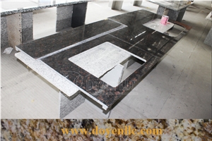 Tan Brown India Granite 3/4" Dupont Edge Worktops