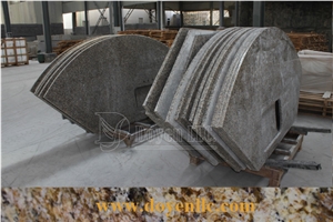 Tiger Skin Chinese Pink Granite Customized Island Countertop