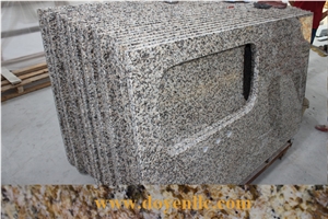 Tiger Skin Chinese Pink Granite Customized Island Countertop