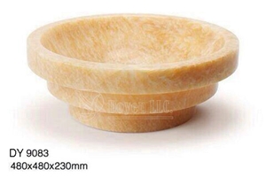 Yellow Jade, Resin Yellow Chinese Marble Bathroom Vanity Vessels, Distributor Basins, Cheap Bowls & Marble Sinks, Wholesale Wash Basins