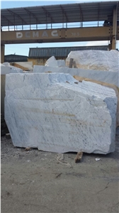 Venatino Gioia Italy White Marble Block, Bianco Venato White Marble Block