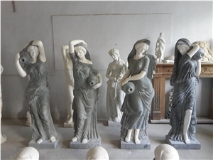 Western Goddness White Marble Sculpture