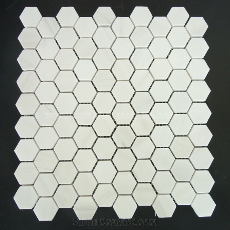 Bianco Dolomiti Marble Mosaic Tile for Walling & Decoration