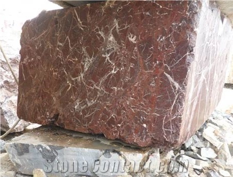 Red Zebra Marble Blocks