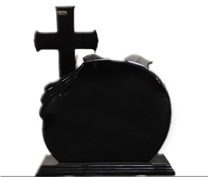 Absolute Black Granite Headstone,Western Style & European Style Headstone,Cross Tombstone