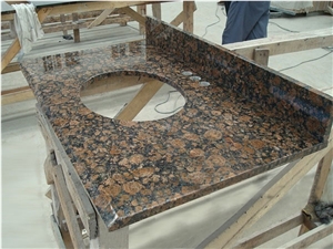 Baltic Brown Granite Vanity Top, Bevel Top Bath Top Set, for Hotel