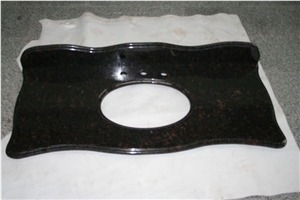 Black Galaxy Granite Engineering Bath Tops & Vanity Tops,Black Granite Bathroom Vanity Top, Under Mount Sink Cutting Out, for Hotel, Apartment, Condo, Supermarket