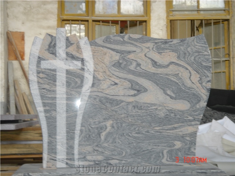 China Juparana,Color Fantacy Tombstone,Gravestone,Headstone,European Style Tombstone