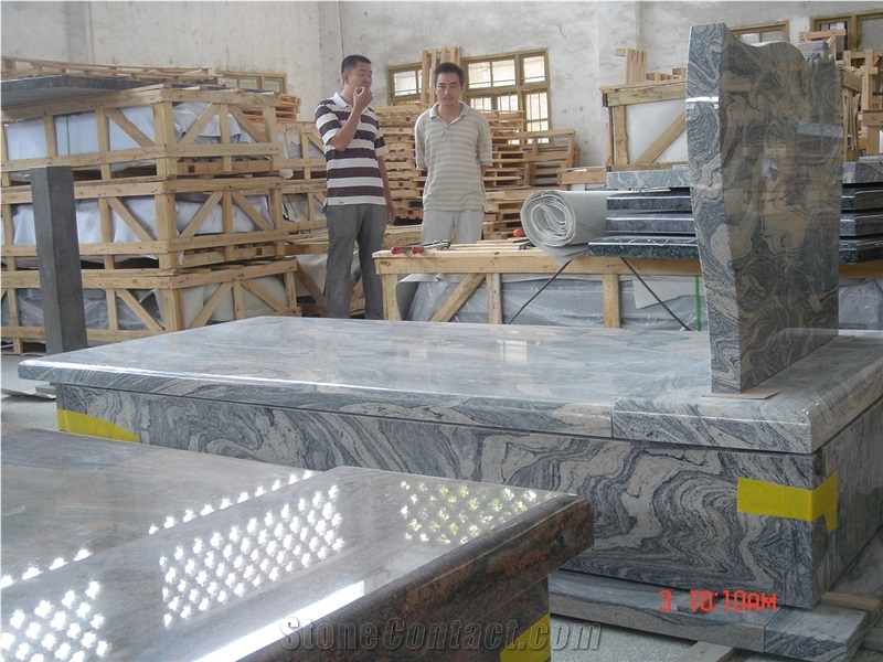 China Juparana,Color Fantacy Tombstone,Gravestone,Headstone,European Style Tombstone