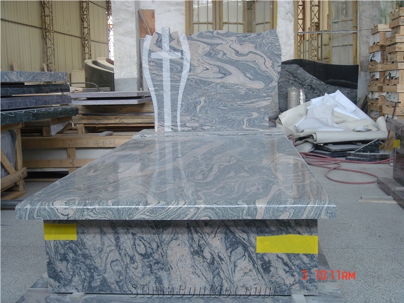 China Juparana,Color Fantacy Tombstone,Gravestone,Headstone,European Style Tombstone