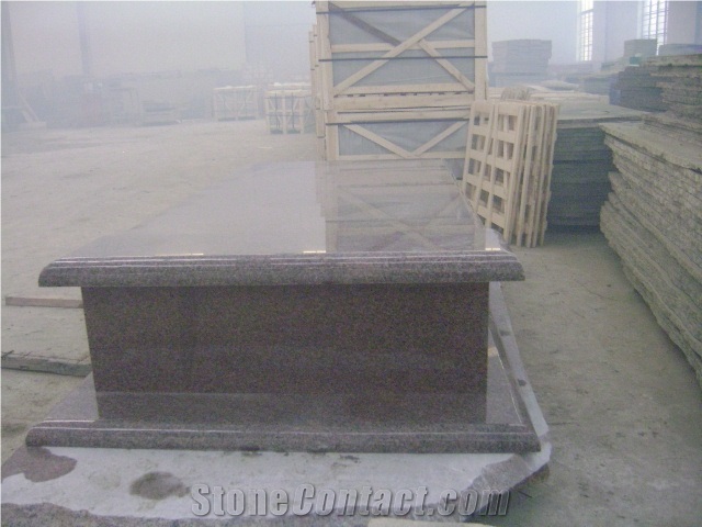 G352 General Red Tombstone,Gravestone,Headstone