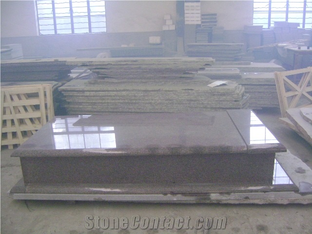 G352 General Red Tombstone,Gravestone,Headstone