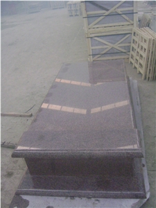 G352 General Red Tombstone,Gravestone,Headstone