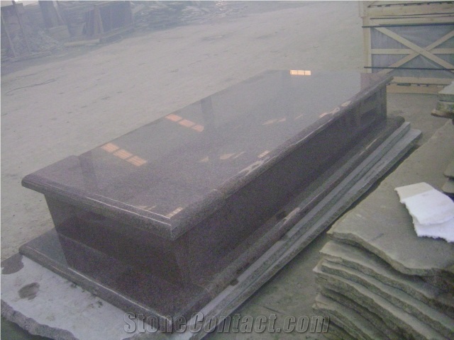 G352 General Red Tombstone,Gravestone,Headstone