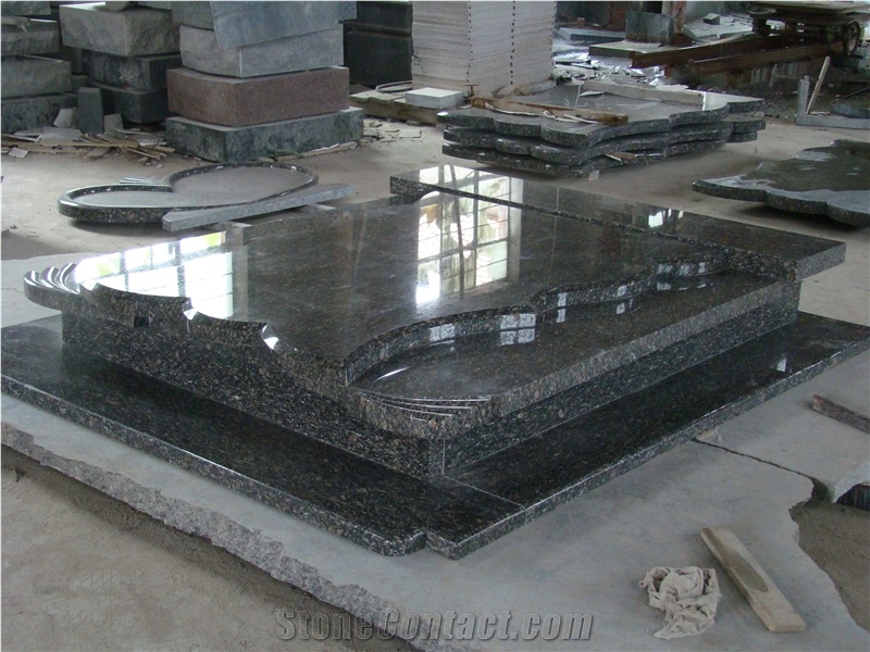 G391 Peacock Green Red Monument,Gravestone,Headstone,China Green Granite Monument