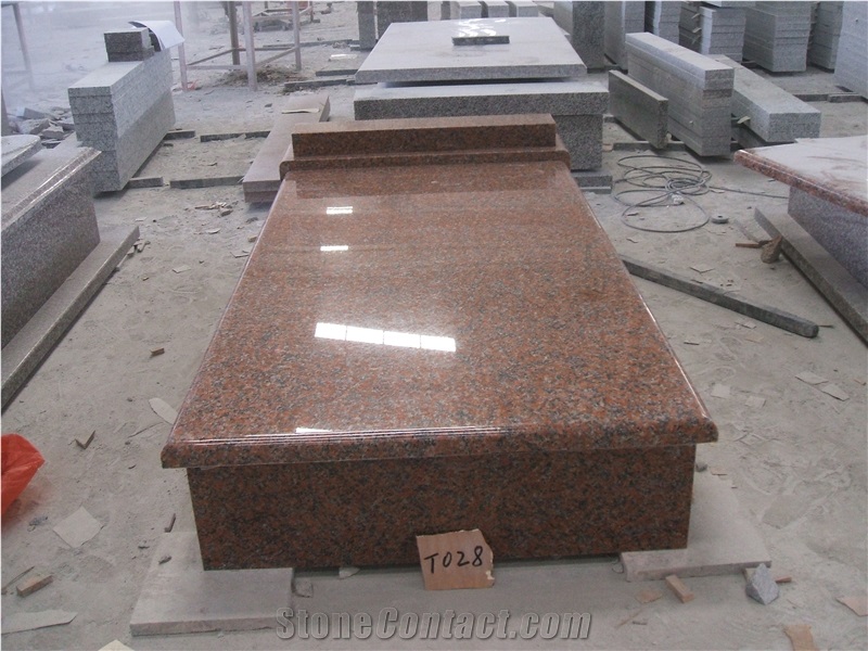G562 Tombstone,Gravestone,Headstone,China Red Granite Tombstone