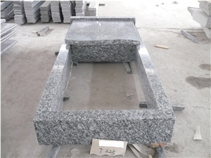 G629 Wave Flower Tombstone,Gravestone,Headstone,Spary White Granite Tombstone G629 Wave Flower Tombstone,Gravestone,Headstone,Spary White Granite Tombstone