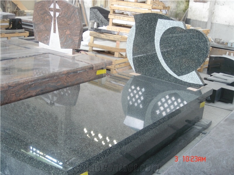 Hassan Green Granite Tombstone,Gravestone,Headstone,European Style Tombstone