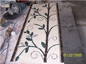 Marble Mosaic,Green Mosaic Pattern,China Green Mosaic,Polished Mosaic