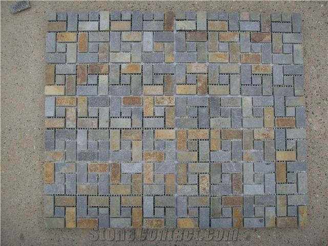 Multicolor Slate Mosaic,Mosaic Pattern