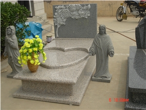 Red G361 Granite Tombstone & Monument,Wulian Flower Granite Tombstone