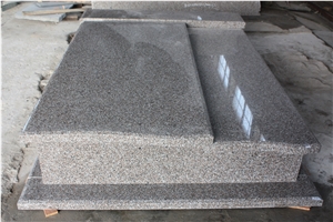 Red G361 Granite Tombstone & Monument,Wulian Flower Granite Tombstone