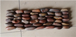 Red Stand Pebble Tile,Mesh Pebble,River Stone,Polished Pebble