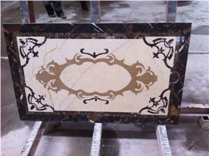 Waterjet Inlay Pattern Rectangle(Wm19),Marble Waterjet Medallions