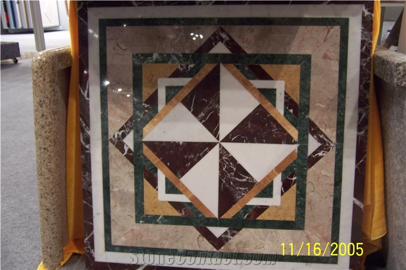 Waterjet Square Medallion(Wm09),Marble Waterjet Medallions