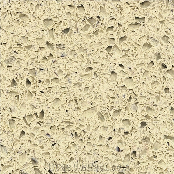 Beige Manmade Quartz Artificial Quartz Big Slab, Half Slab, Tiles, Cut to Size, Zs-212/Starlight Beige