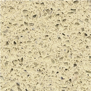 Beige Manmade Quartz Artificial Quartz Big Slab, Half Slab, Tiles, Cut to Size, Zs-212/Starlight Beige