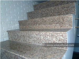 G687 Peach Blossom Red Peach Rose​ Granite Stairs & Steps