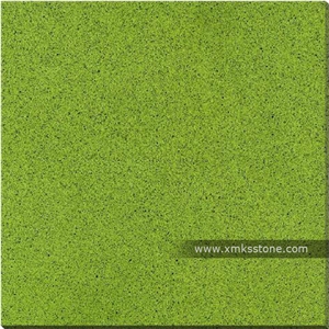 Green Manmade Quartz Artificial Quartz Big Slab, Half Slab, Tiles, Cut to Size, Fs-412/Early Spring