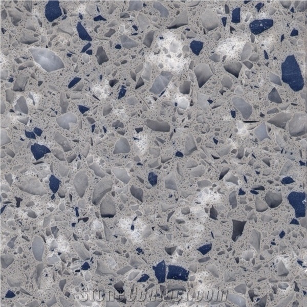 Platinum Grey Manmade Quartz Artificial Quartz Big Slab, Half Slab, Tiles, Cut to Size