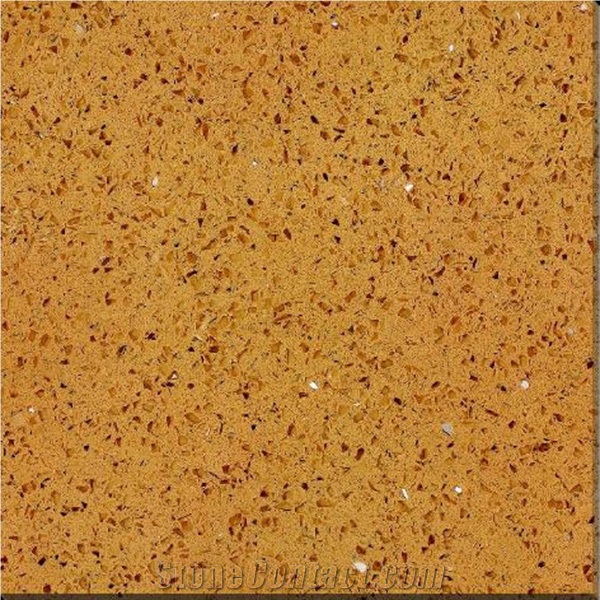 Yellow Manmade Quartz Artificial Quartz Big Slab, Half Slabs, Tiles, Cut to Size, Zs-206/Starlight Yellow