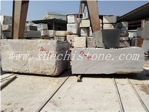 China White Crystal Wood Grain Marble Blocks