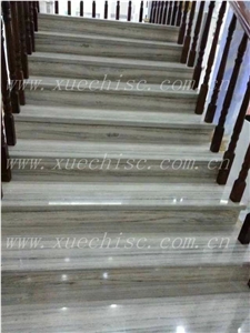 China Wood Grain Marble Stairs Manufacturer from Yunfu China Wood Grain Marble Stairs Manufacturer from Yunfu
