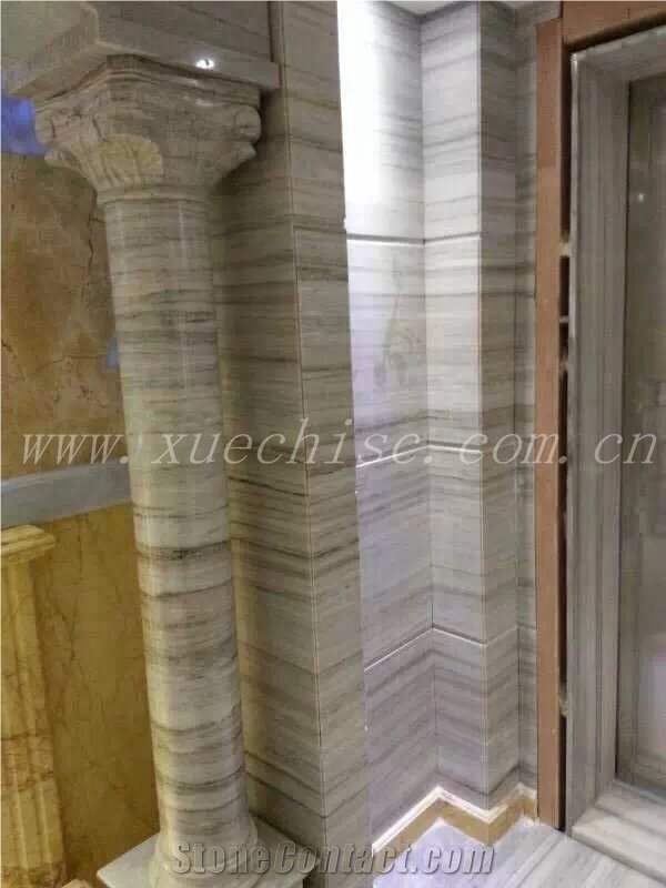 China Wood Grain Marble Stairs Manufacturer from Yunfu