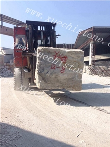 Crystal White Wood Grain Marble Block for Countertops