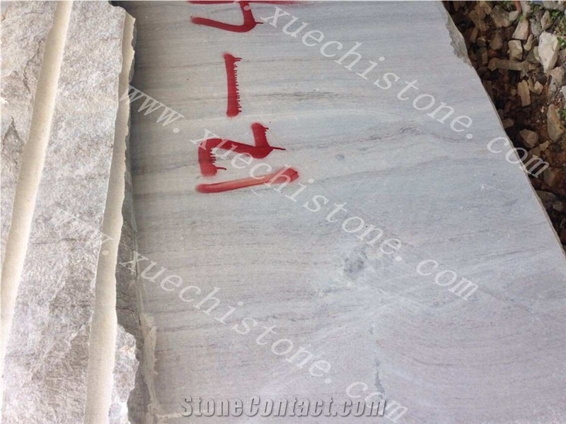 Crystal Wood Grain Marble Block, China White Marble