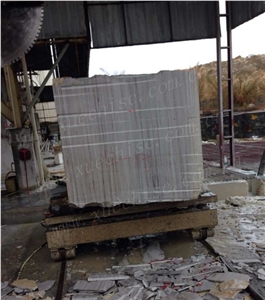 Natural Crystal Wood Grain Marble Big Blocks, China White Marble