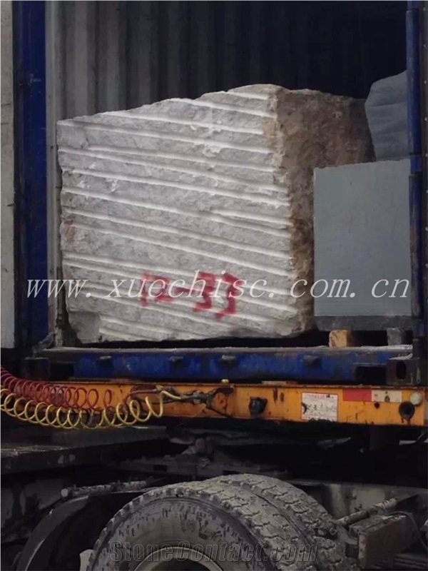 Natural Wooden Marble Block Orgin Of China, Crystal Wood Grain Marble Block