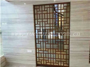 Natural Wooden Marble Block Orgin Of China, Crystal Wood Grain Marble Block