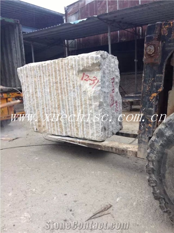 New Type Wood Grain Marble Blocks, Crystal Wood Grain Marble Block